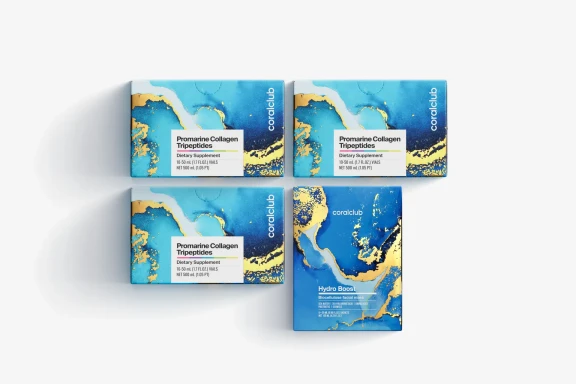 Promarine Collagen Tripeptides pack (1-month course) & HydroBoost biocellulose face masks (5 sachets)